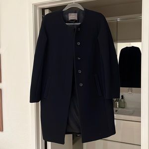 J.Crew Double Cloth Coat, Navy
